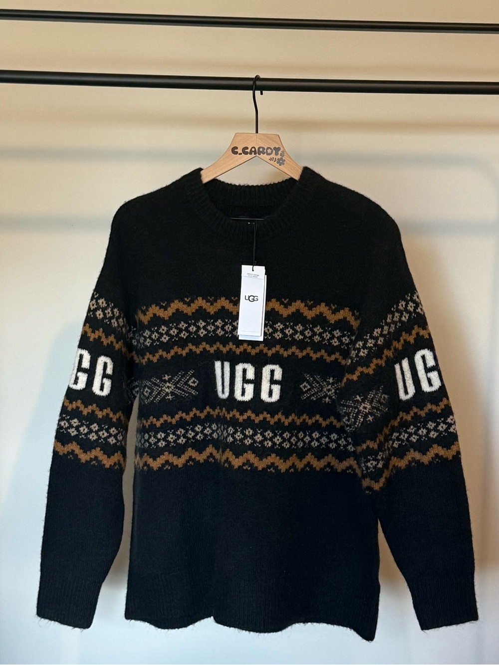 NWT Ugg Kaelan UggIsle Sweater Black